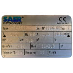 الکتروپمپ لجنکش SAER مدل TEX-2T ساخت ایتالیا - Image 2